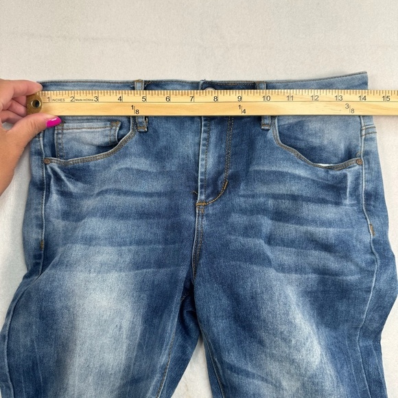 V 1969 Italia Skinny Cropped Jeans Womens Size 26/2 Light Medium Blue Mid Rise - Picture 7 of 14
